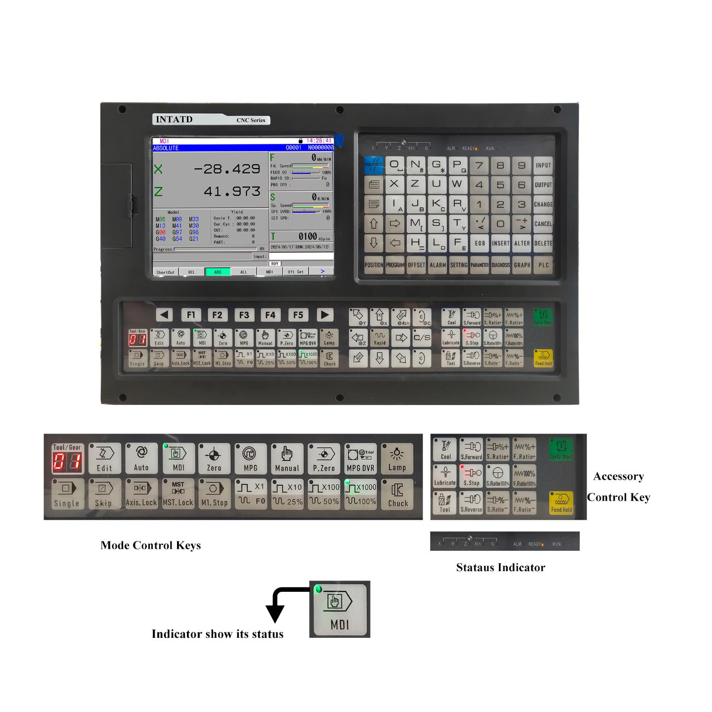 ATD-CNC ATD980TEa Economy 4-Axis CNC Lathe Controller